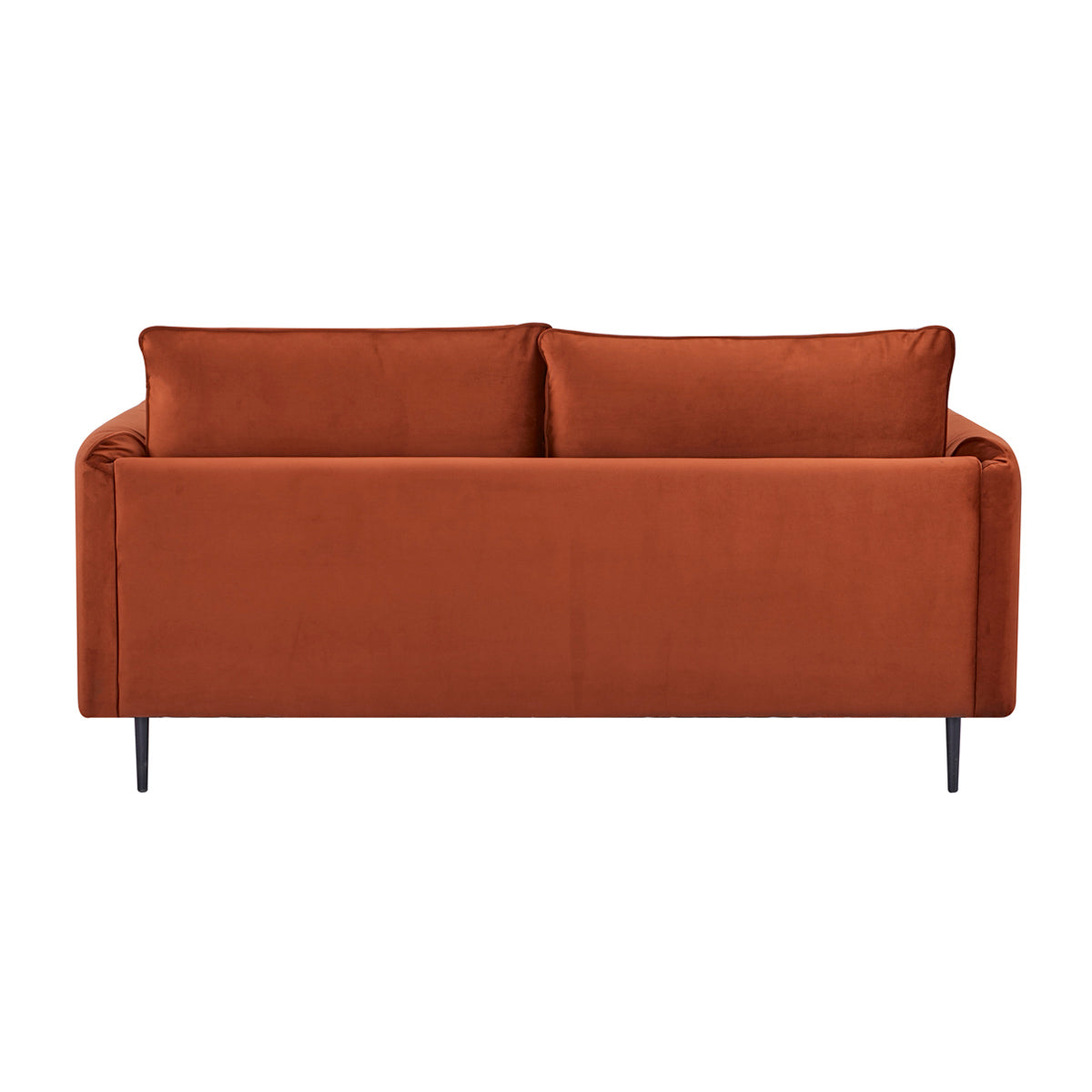 Vue de dos du canapé 3 places YORK en finition velours terracotta